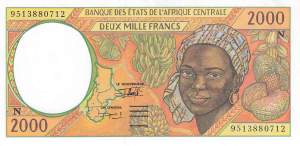 2000 Francs 1995 p.503Nc